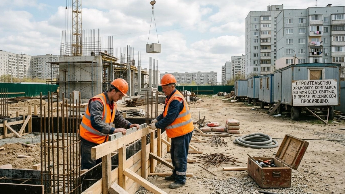 В Суворовском начали возводить масштабный храмовый комплекс