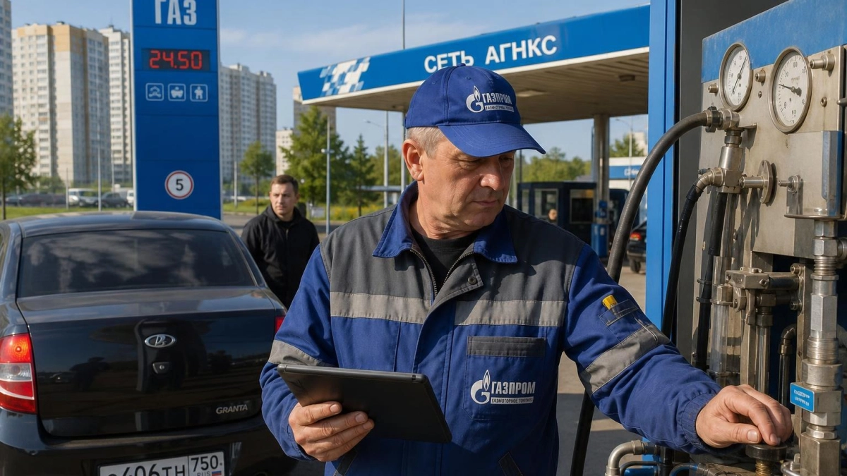 На заправке в Ростове сорвало клапан: в небо ударила струя газа