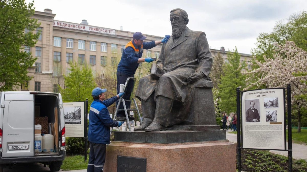 Памятник «Мадам Пенициллин» осквернили в Ростове: виновный не найден
