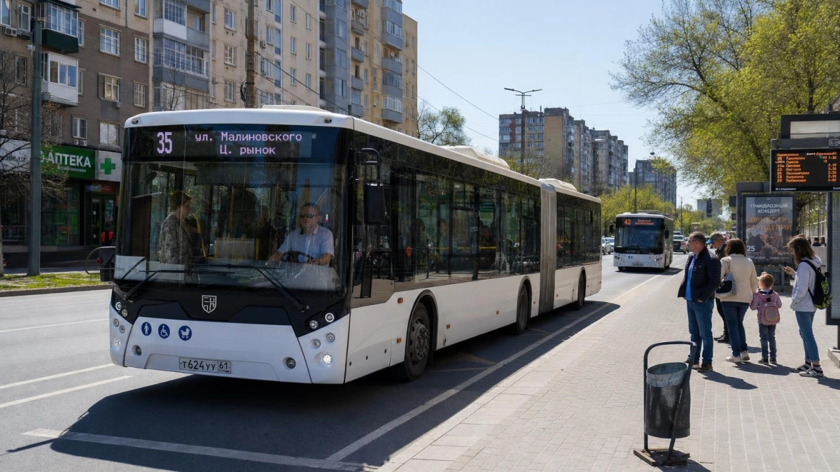 90 новых автобусов с кондиционерами выйдут на маршруты Ростова на следующей неделе