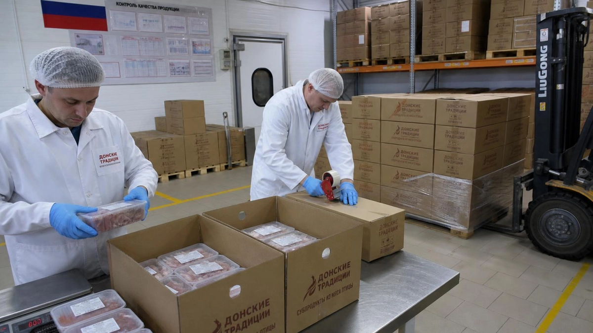 25 тонн куриных субпродуктов из Ростовской области прошли проверку и отправлены в Китай