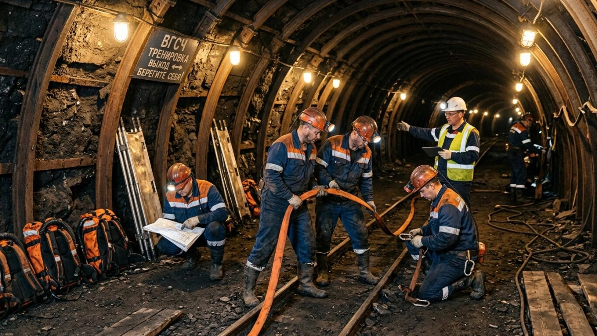 Шахта «Шерловская-Наклонная» успешно прошла проверку готовности к авариям