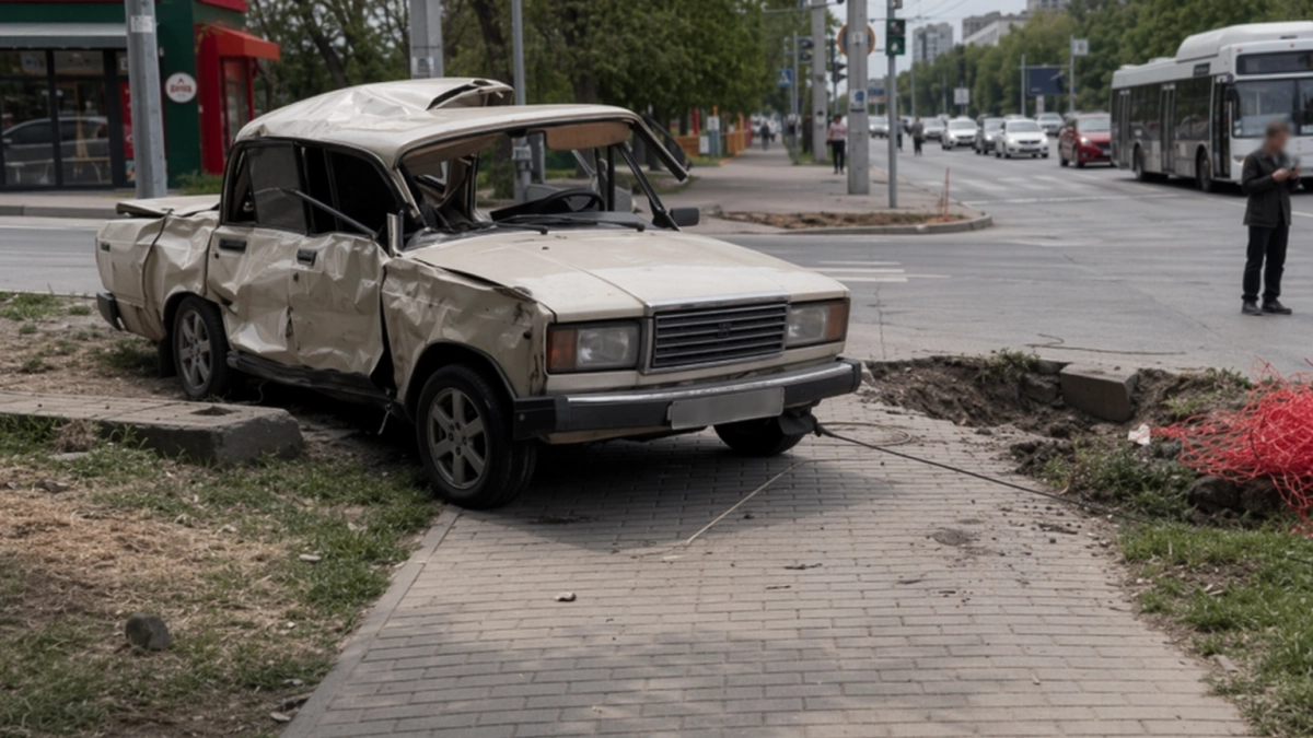 Водитель автобуса проскочил на красный: двое пострадали в ДТП на Нагибина