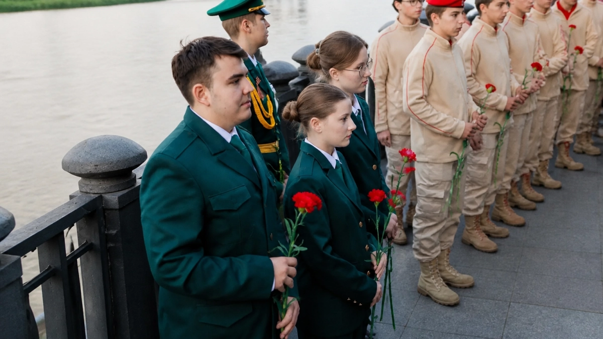 В День памяти и скорби ростовчане собрались на набережной в четыре утра