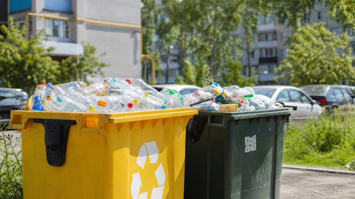 В Ростове поставили желтые контейнеры для пластика, но система пока не работает