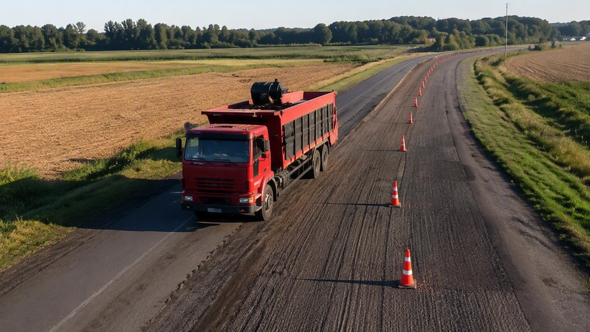 В Матвеево-Курганском районе отремонтировали подъезд к хутору Большая Кирсановка