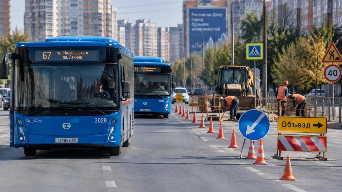 В Левенцовке до января изменили маршруты шести автобусов из-за ремонта ливневки