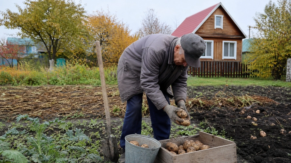 Забыл про мелкую картошку: сменил схему посадки и теперь снимаю по ведру отборных клубней с одного куста