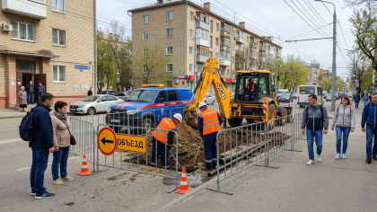Тысячи ростовчан вторые сутки без горячей воды: трубы раскопают на Варфоломеева